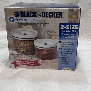 Black &‎ Decker Fresh Guard VC200 Vacuum System Canister Set 1 qt. and 1.5 qt